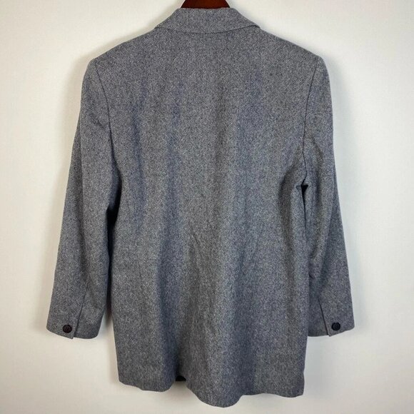 Pendleton Blue Herringbone 100% Virgin Wool Blazer Jacket Size 10 - Picture 2 of 8